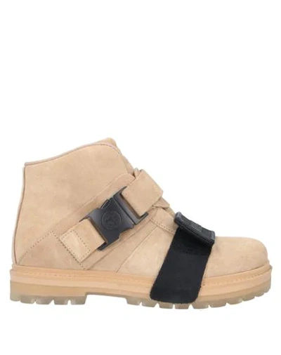Shop Rick Owens X Birkenstock Woman Ankle Boots Camel Size 7 Soft Leather In Beige
