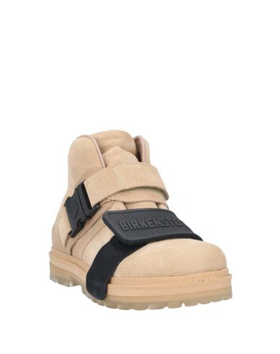 Shop Rick Owens X Birkenstock Woman Ankle Boots Camel Size 7 Soft Leather In Beige