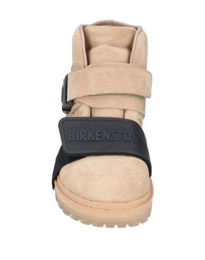 Shop Rick Owens X Birkenstock Woman Ankle Boots Camel Size 7 Soft Leather In Beige