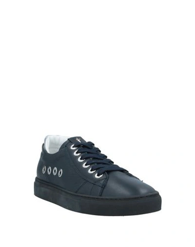 Shop Cesare Paciotti 4us Sneakers In Dark Blue