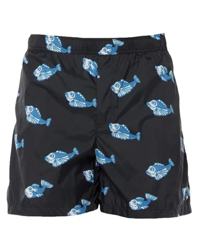 Shop Valentino Man Swim Trunks Midnight Blue Size 30 Polyamide