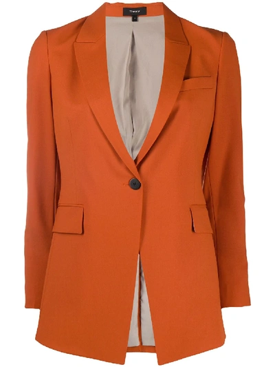 Shop Theory Etiennette Blazer In Orange