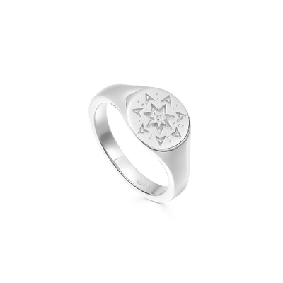 Shop Missoma Silver Star Struck Signet Ring