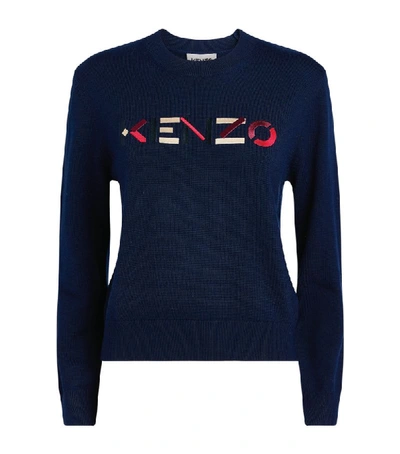 Shop Kenzo Logo Knit Sweater