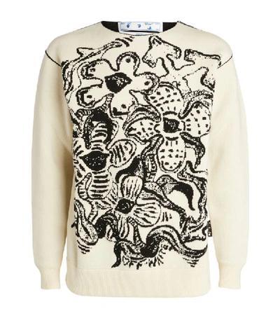 Shop Off-white Floral Illustrated Sweater