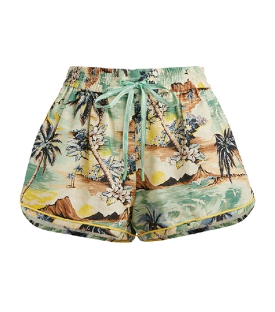Shop Zimmermann Juliette Tropical Print Shorts