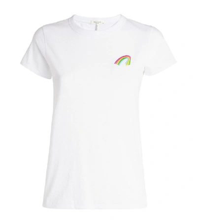Shop Rag & Bone Embroidered Rainbow T-shirt