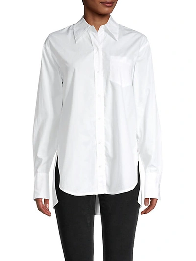 Shop A.l.c Wharton Button-up Top In Sky Blue