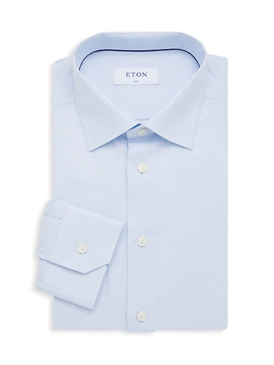 Eton Classic Fit Solid Dress Shirt In Blue