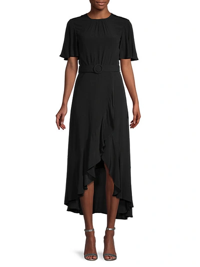 Shop French Connection Emina Belted Dress In Black
