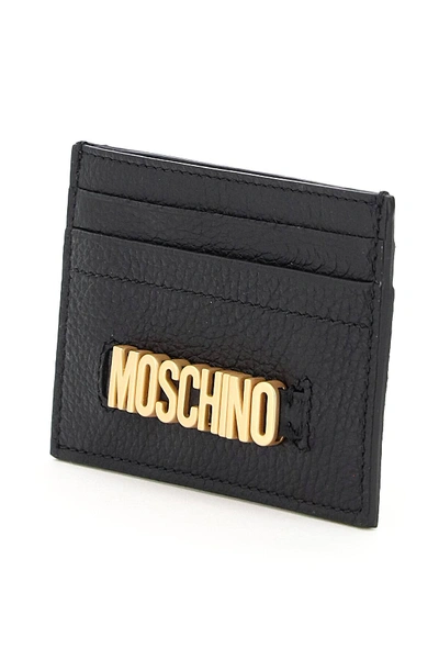 Shop Moschino Logo Card Holder In Black