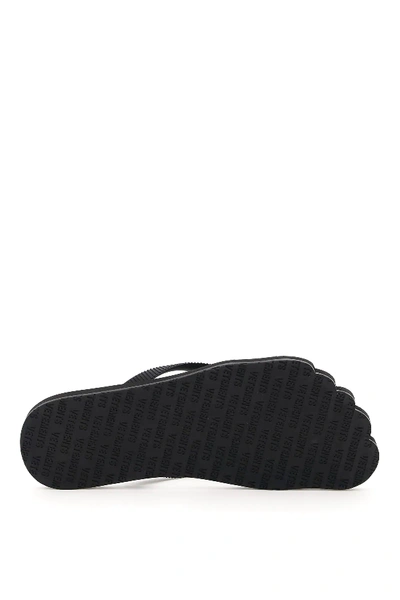 Shop Vetements Toe Shape Rubber Flip Flops In Black