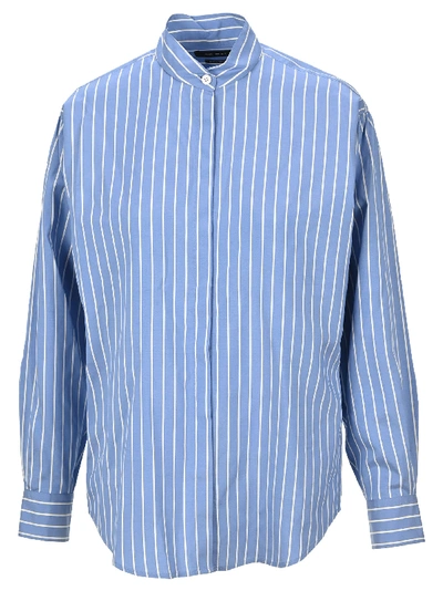 Shop Isabel Marant Cade Shirt In Blue Stripes