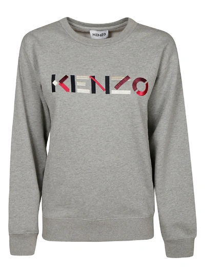 Shop Kenzo Classic Logo Fit Sweatshirt In Grey