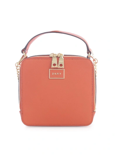 Shop Dkny Steffy Square Crossb In Ca Carrot