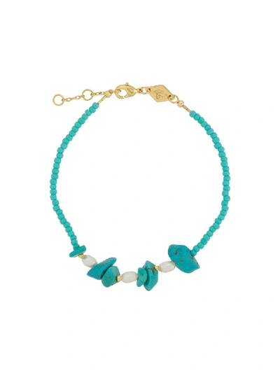 Shop Anni Lu Emmanuelle Bracelet In Blue