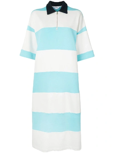 Shop Sunnei Polo Collar Dress In Blue