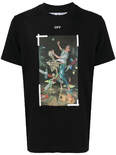 Shop Off-white Pascal Painting Print T-shirt In Black
