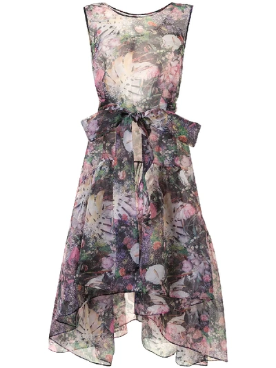 Shop Romance Was Born Montmartre Flowers Asymmetric Dress In Multicolour