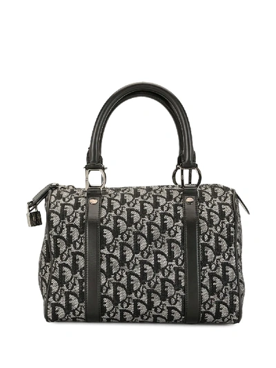 Pre-owned Dior  Trotter Boston Handbag In Black