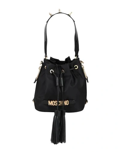 Shop Moschino Woman Handbag Black Size - Textile Fibers