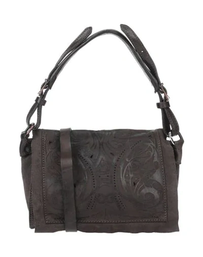 Shop Caterina Lucchi Handbags In Dark Brown