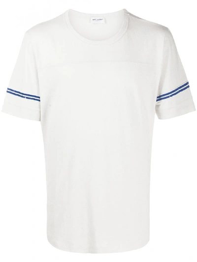 Shop Saint Laurent T-shirt In Cotone In White