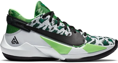 Pre-owned Nike  Zoom Freak 2 Naija In Pure Platinum/pine Green-green Strike-black