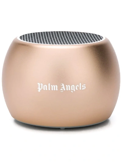 Shop Palm Angels Logo-print Speaker In Gold