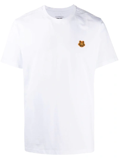Shop Kenzo Tiger Crest Crew Neck T-shirt In White