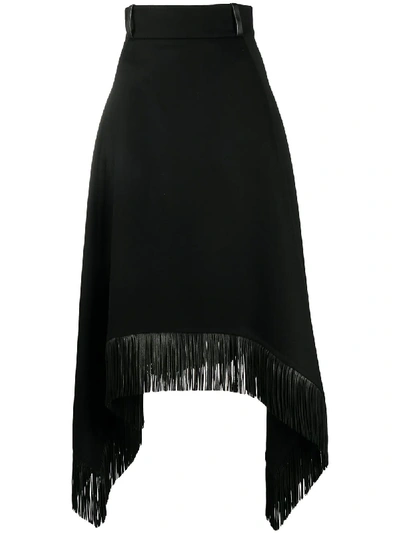 ASYMMETRIC FRINGED SKIRT