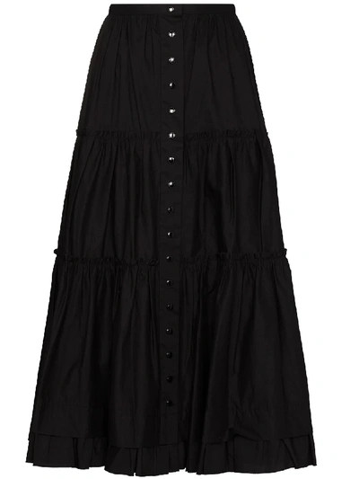 Shop The Marc Jacobs Prairie Tiered Skirt In Black