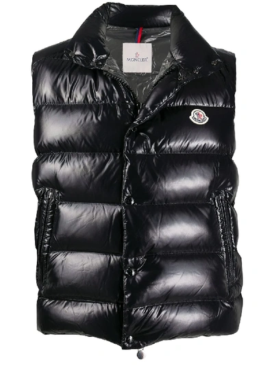 Shop Moncler Tib Quilted Gilet Jacket In Black