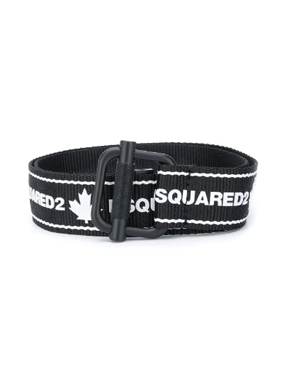 Shop Dsquared2 Logo-pattern Belt In Black