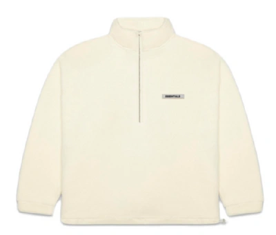 Pre-owned Fear Of God  Essentials Polar Fleece Half-zip Sweater Buttercream