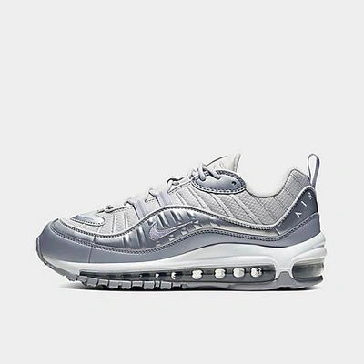 Shop Nike Women's Air Max 98 Se Metallic Casual Shoes In Grey
