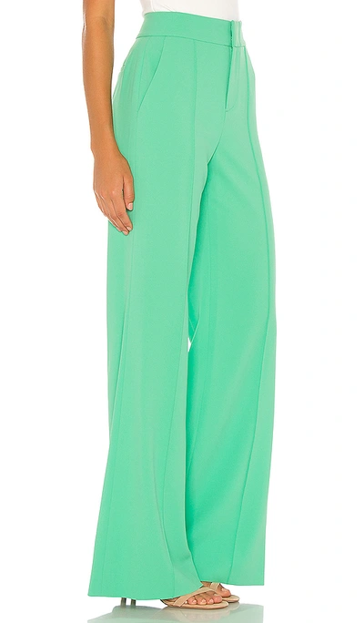 Shop Alice And Olivia Dylan High Waist Wide Leg Pant In Jade