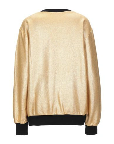 Shop Dolce & Gabbana Woman Sweatshirt Gold Size 6 Cotton