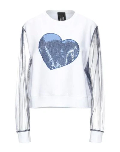 JIJIL JIJIL WOMAN SWEATSHIRT WHITE SIZE 8 COTTON, POLYAMIDE 12484821HL 5
