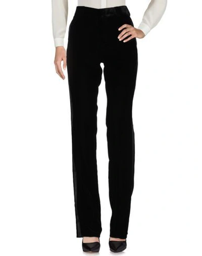Shop Saint Laurent Woman Pants Black Size 8 Viscose, Cupro, Polyester