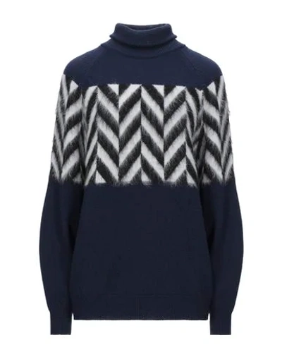 Shop Sportmax Code Turtlenecks In Dark Blue