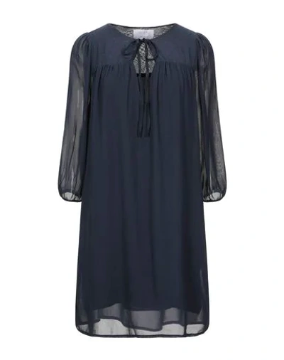 Shop Daniele Fiesoli Short Dresses In Dark Blue
