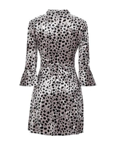 Shop Hvn Woman Mini Dress Sand Size 8 Polyester, Elastane In Beige