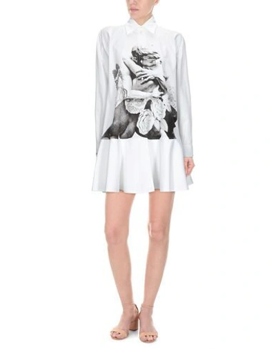 Shop Valentino Garavani Woman Mini Dress White Size 6 Cotton, Polyester, Metallic Fiber, Polyamide