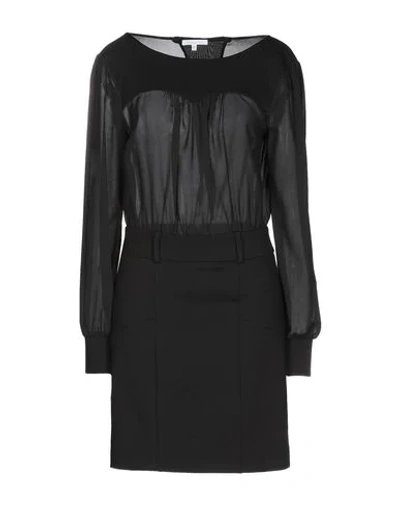 Shop Patrizia Pepe Woman Short Dress Black Size 8 Viscose, Polyamide, Elastane, Polyester