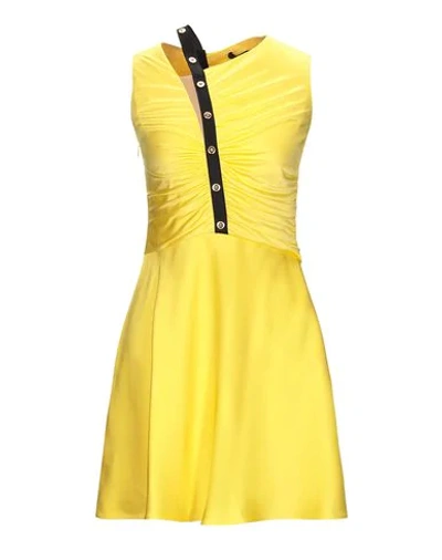 Shop Versace Short Dresses In Yellow
