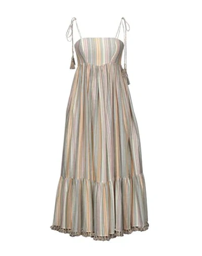 Shop Zimmermann Midi Dress In Beige