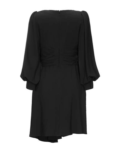 Celine Acetic Acid And Viscose Fiber Knit Dress With Long Sleeves In Black