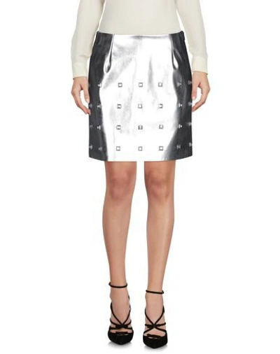 Pinko Midi Skirts In Silver