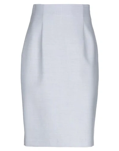 Shop Anneclaire Knee Length Skirt In Light Grey